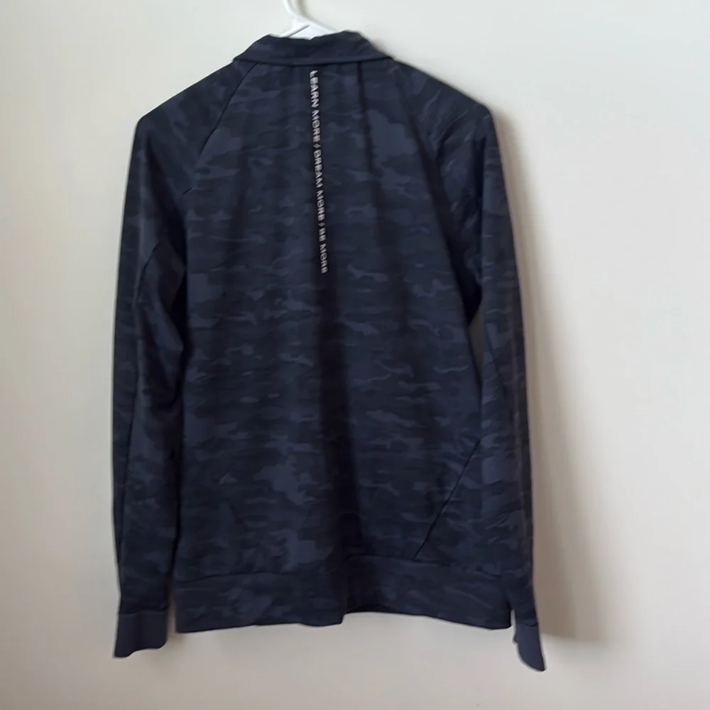 Alphalete Elite Pro Full‎ Zip Jacket Navy Blue Camo Mdnz Size Medium